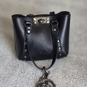 Patricia Nash Black Mini Leather Bag